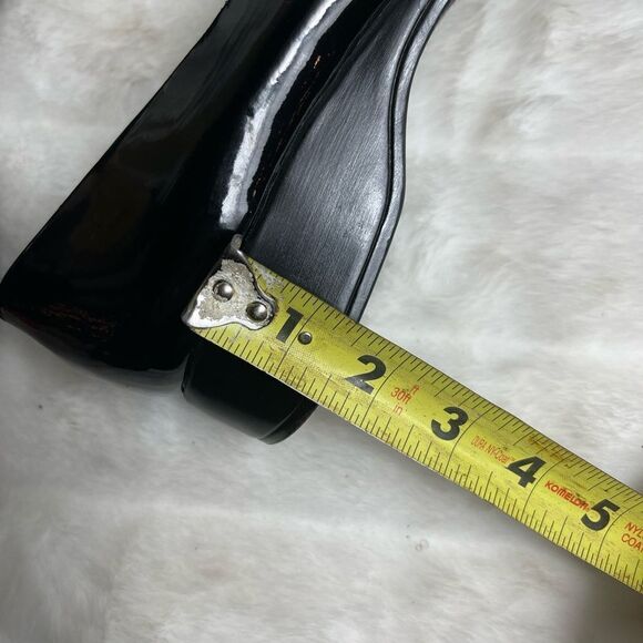 Naturalizer black patent faux leather slip on wedge shoes size 11 gently used. - Picture 8 of 10